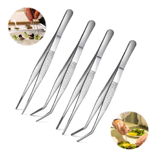 Pinza De Precisión Cocina Enchapar 4 Pzas Acero Inoxidable Pinza De Precisión Cocina Enchapar 4 Pzas Acero Inoxidable