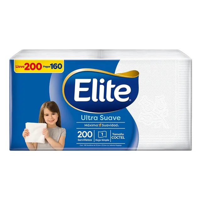 Servilletas De Cocktail Elite 200 Unidades