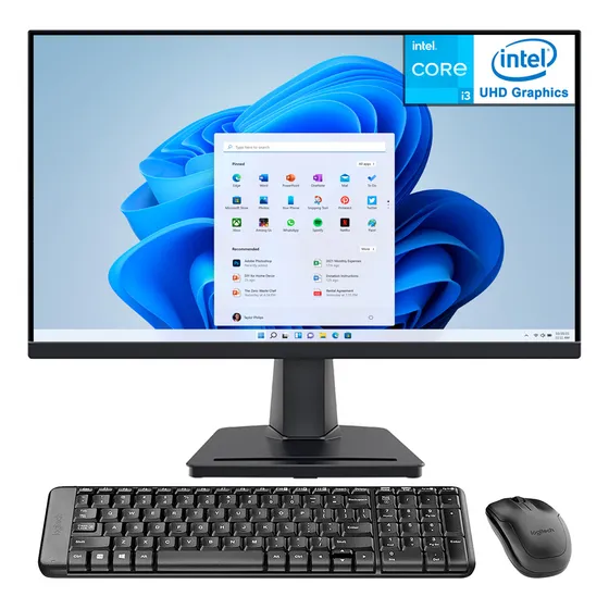 Computadora Asus Nuc 12 Pro Intel Core I3 1220p 8gb Ram 512gb Ssd Monitor 21.5 Teclado Mouse Logitech