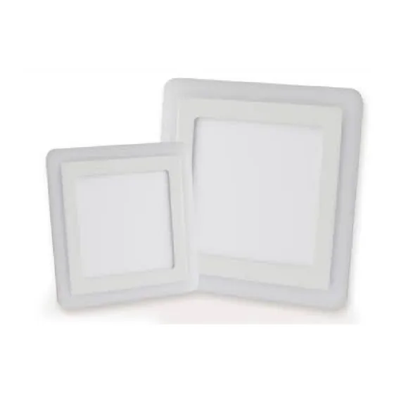 Lampara Led 18w + 6w Empotrable Bi Color Rojo 10'' Cuadrada