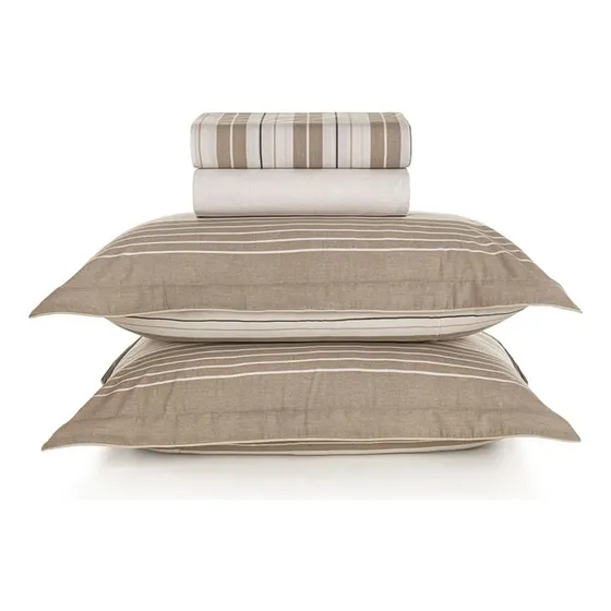 Jogo De Lençol Cama Queen 4 Pçs 200 Fios Damier Karsten