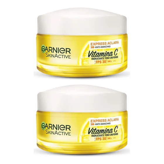 Pack Crema Facial Hidratante Garnier Vitamina C Fps 30 50 Ml