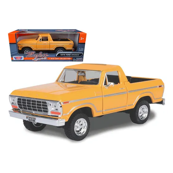 Ford Bronco 1978 Escala 1:24 Motor Max Amarillo
