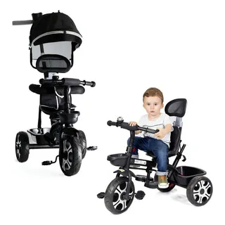 Carrinho De Bicicleta 3 Rodas Passeio Capota Chuva Sol Cor Preto Baby Style Carrinho De Bicicleta 3 Rodas Passeio Capota Chuva Sol Cor Preto Baby Style