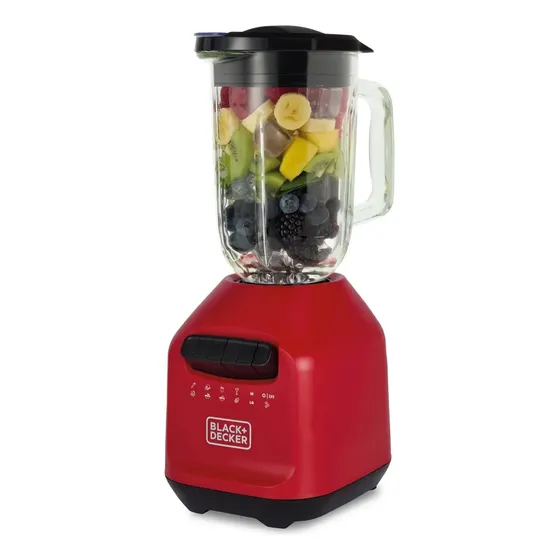 Black+Decker Ice Crush BL2209GBR-LA 1.25 L 1 Eléctrica - Rojo Vidrio