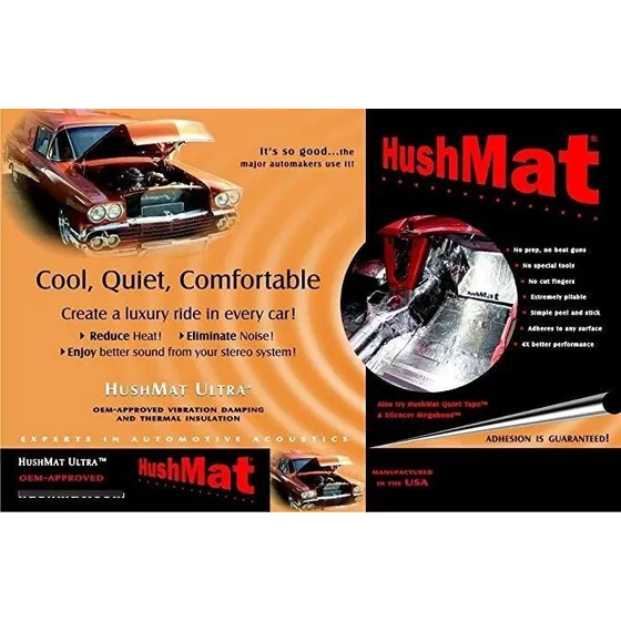 Hushmat 10300 Ultra Negro Tronco Kit Lámina Con Humedeciendo