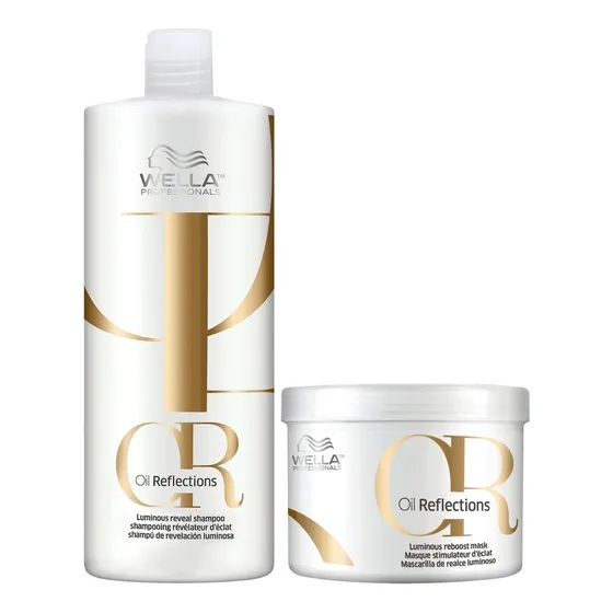 Shampoo 1000ml + Mascarilla Wella Oil Reflections