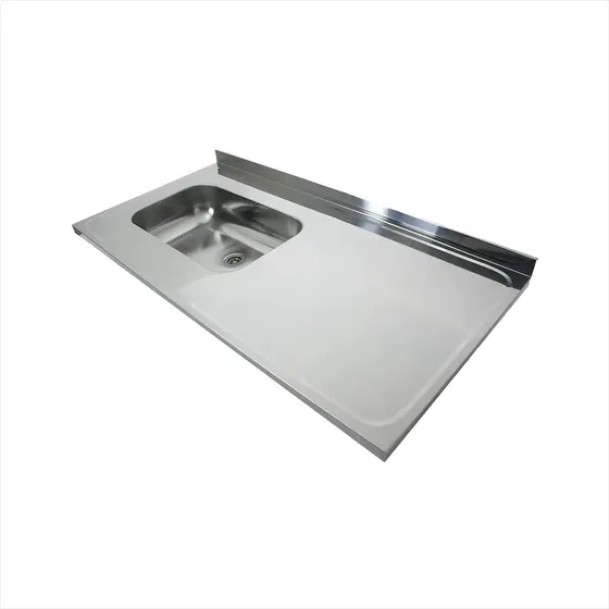 Mesada Cocina C/ Pileta Bacha Acero Inox Dhinox Simple 140cm