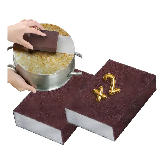 Set 2 Esponjas Mágicas Cocina Limpia Óxido Parilla Olla Loza