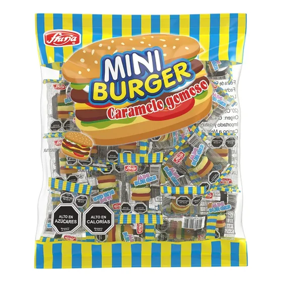 Gomitas Mini Burger Hamburguesa De Fruna Bolsa 36 Unidades