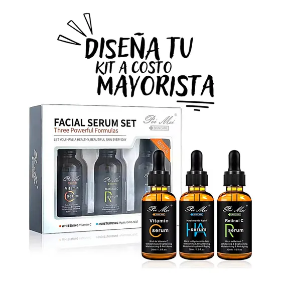 Tripack Serum Acido Hialuronico Retinol Concentrado Pei Mei