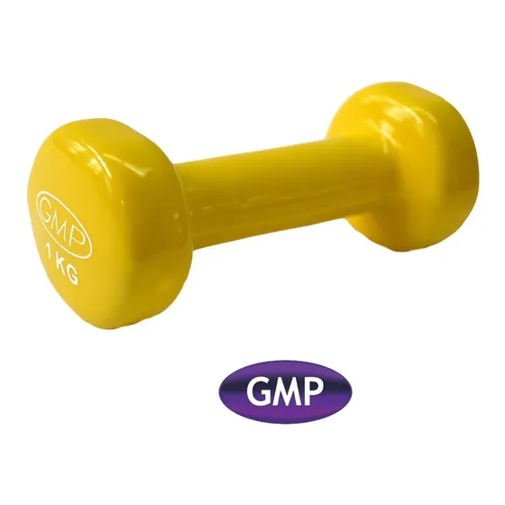 Mancuerna Fundicion Recubierta Goma Vinilo Hex Pesa Gmp X Kg Color Amarillo