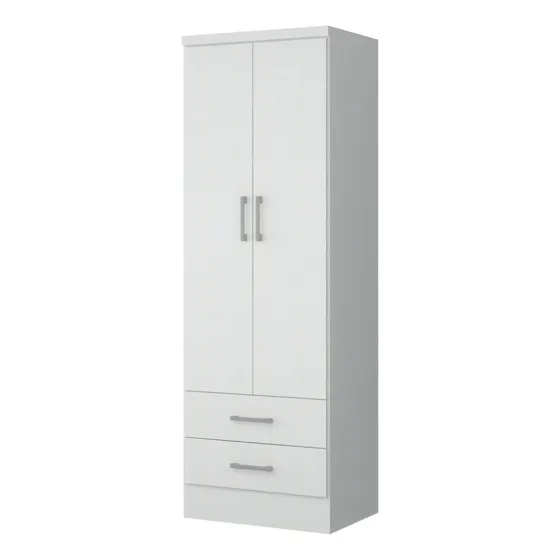 Closet Bertolini 599 2 Puertas 2 Cajones Color Blanco