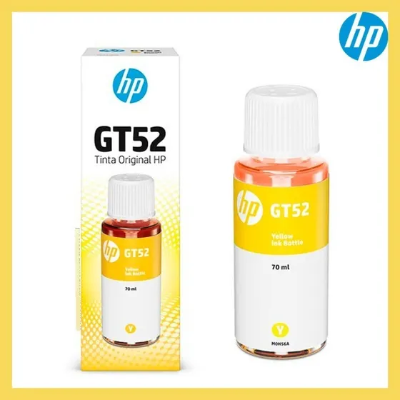 Tinta Hp Gt 52 Amarillo Original 70 Ml - 1 Unidad