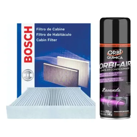 Kit Filtro Ar Condicionado Cabine E Higienizador Ka Fiesta