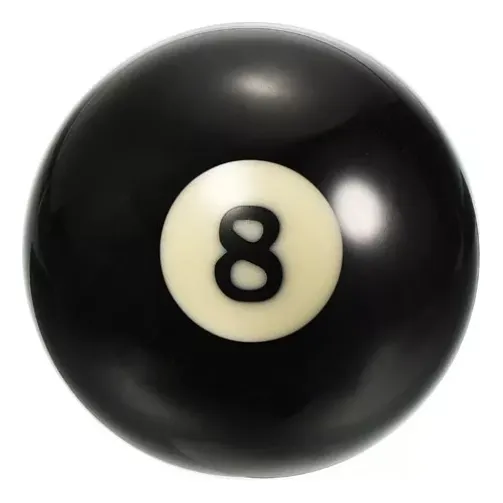 Bola De Pool Negra 57mm Profesional Srj