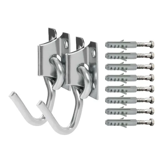 5 Kit Gancho De Rede Aço Reforçado 150kg C/ Parafuso Bucha