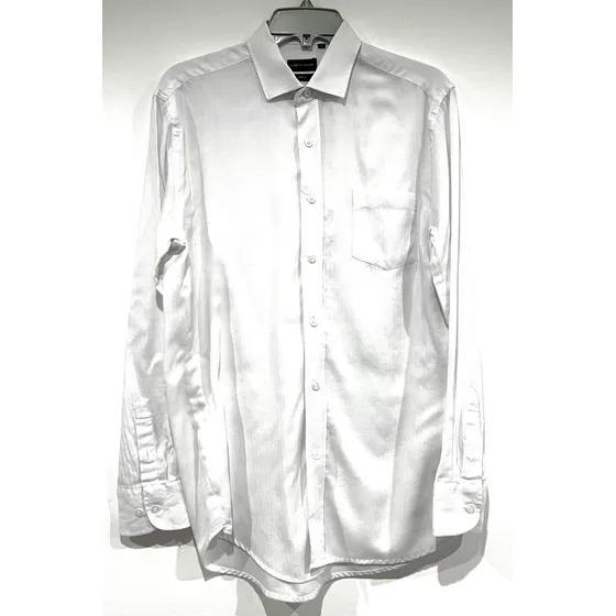 Camisa Marca Kenneth Stevens Slim Fit Talla 16 Blanco Usado