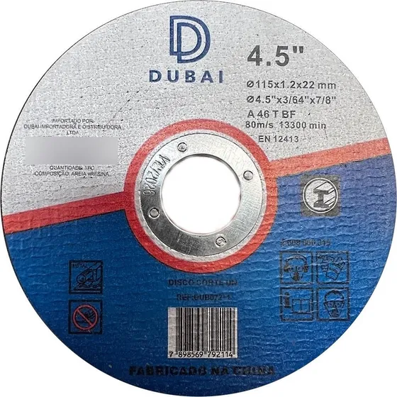 Disco Corte Fino Inox  115x1.2x22 Mm Esmerilhadeira 50 Peças