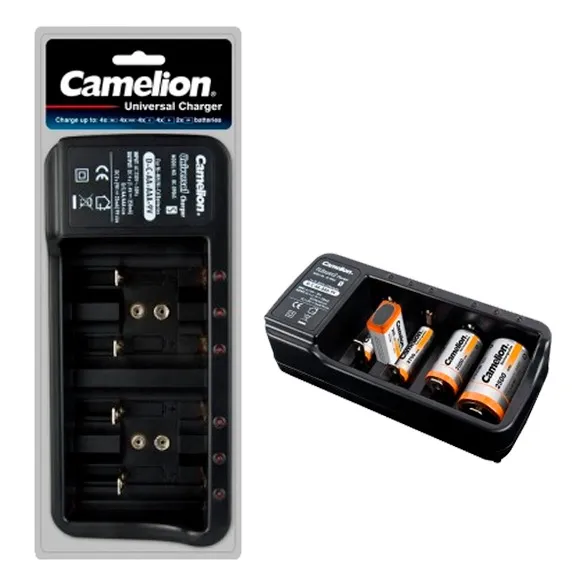 Cargador Universal Camelion De Pilas Aa, Aaa, C, D, Y 9v