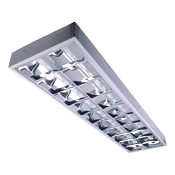 Luminaria De Adosar Con Louver Parabólico, Para 2 Tubos Led