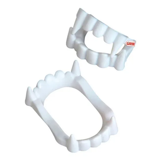 Colmillos Dientes Falsos Vampiro Drácula Halloween X 12 - Cc