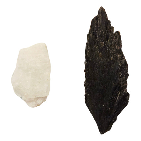 Piedra Energética Natural Adularia Y Cianita Negra En Bruto Piedra Energética Natural Adularia Y Cianita Negra En Bruto