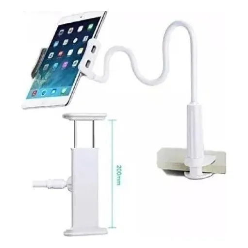 2 En 1 Soporte Para Teléfono Tablet & Dek Abrazadera Blanco