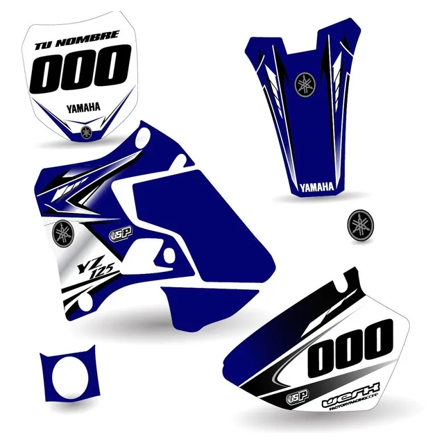 Kit De Calcomanias Yamaha Yz 125-250 Del 1996-2001