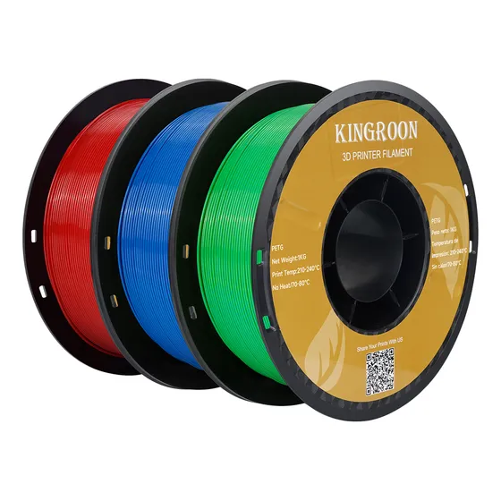 3kg/lote Kingroon Petg Filamento Para Impresora 3d 1.75mm Color 1kg Red 1kg Blue And 1kg Green