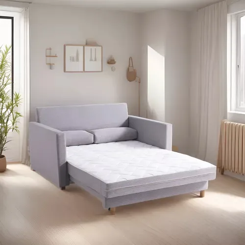 Sofá Cama Aura Linho Clássico 2 Lugares 1,48m