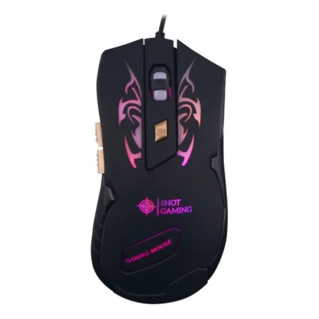 Mouse Gamer Usb Shot Gaming Pro Series Shot-gm06 3600dpi Rgb
