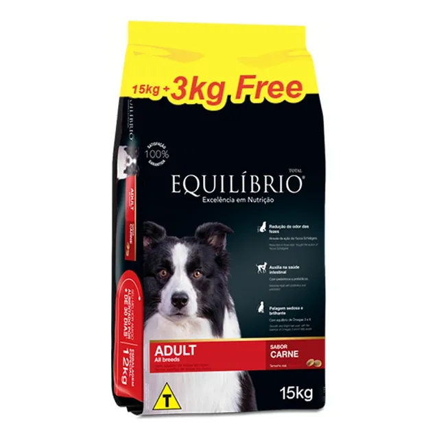Equilibrio Adulto Todas Las Razas Carne 15kg + 3kg! (18kg)