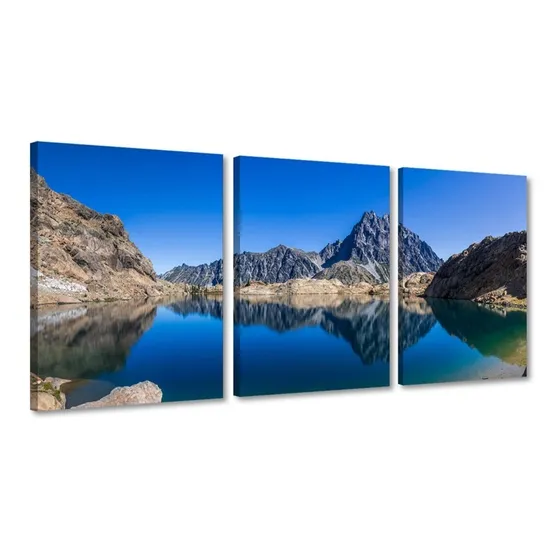 Cuadro Paisaje Lago Naturaleza Multipanel Lienzo Foto Canvas
