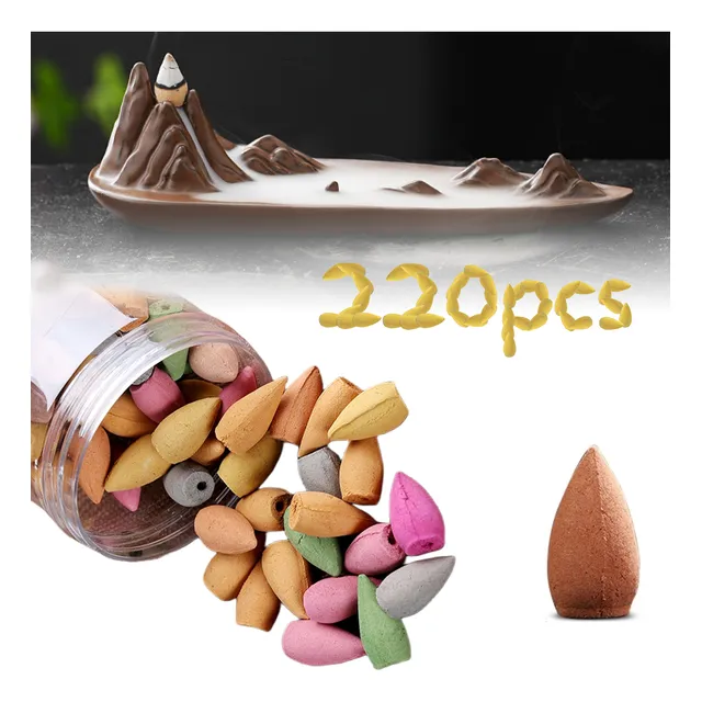 Pack 220 Conos De Incienso Reflujo Invertido Para Quemador