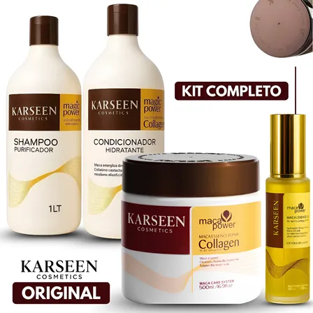 Kit Máscara Karseen+ Shampoo Condicionador + Óleo Marroquino
