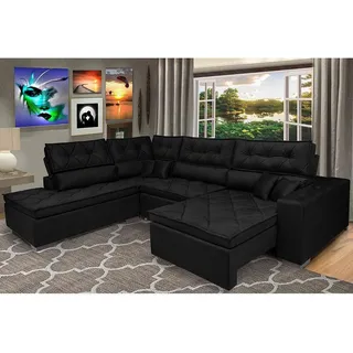 SofĂĄ Canto RetrĂĄtil,reclinĂĄvel,cama Inbox Platinum Preto SofĂĄ Canto RetrĂĄtil,reclinĂĄvel,cama Inbox Platinum Preto
