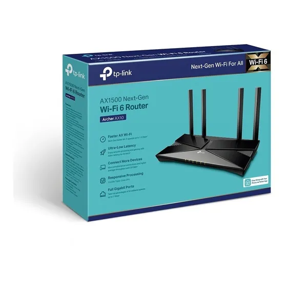 Router Tplink Ax1500 Archer Ax10 4 Antenas Dual Band Wifi-6