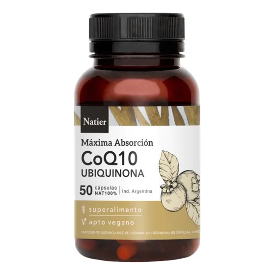 Coenzima Q10 Ubiquinona Natier Mejora Fertilidad 50 Capsulas
