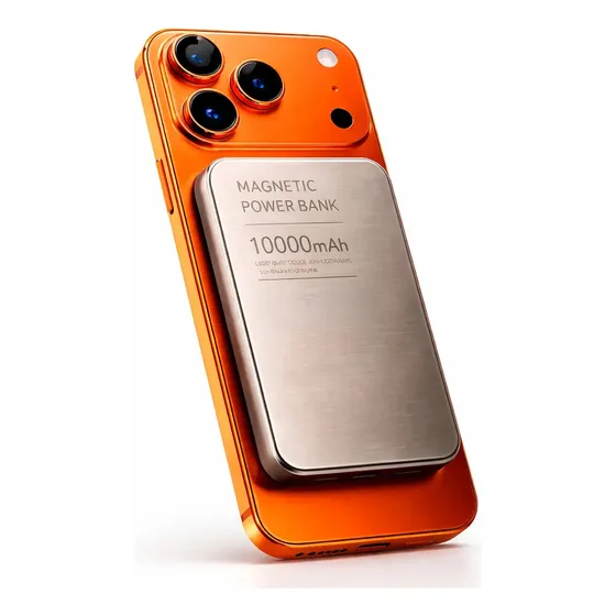 Carregador Portátil 10000mah Turbo Compatível Com Iphone Android Ios Samsung Xiaomi Motorola Inducao Power Bank Celular Magsafe Universal Usb Fio Tipo C Magnetico Bateria Powerbank 20W