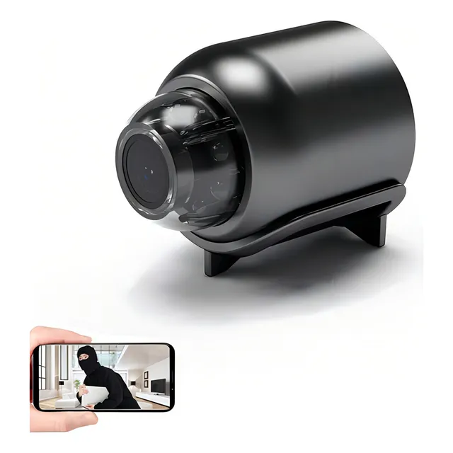 Mini Camara Wifi Espia X5 P2p Fullhd Vision Nocturna 32gb Color Negro