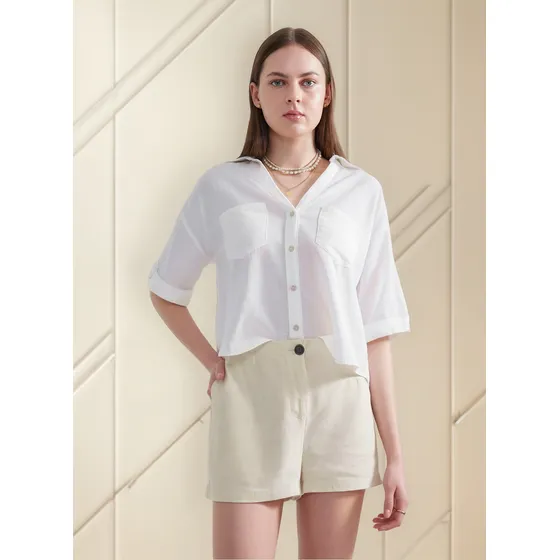 Short De Mujer Marca Seven Color Beige En Viscosa #28190997