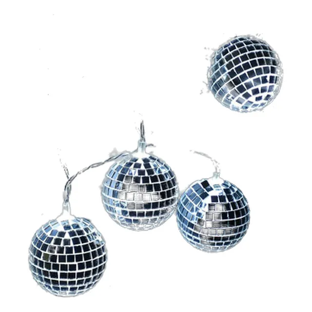 Bola De Discoteca Led 3 Metros 4 Cm De Espejo Batería Inclui