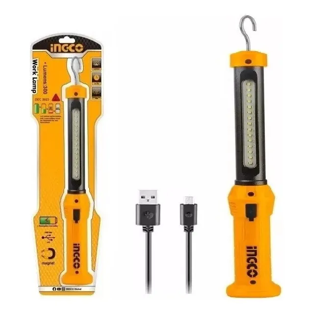 Linterna Lampara Magnética Recargable Ingco Hwli35261 *ub* Color de la luz Blanco
