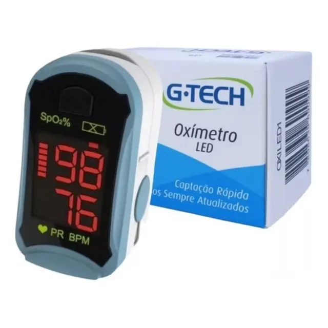 Oxímetro Digital Para Dedo G-tech Led Medidor De Saturacão 