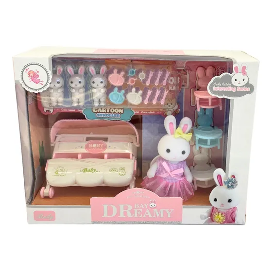 Set Bay Dreamy Mamá Coneja Con Bebes Y Accesorios Ub