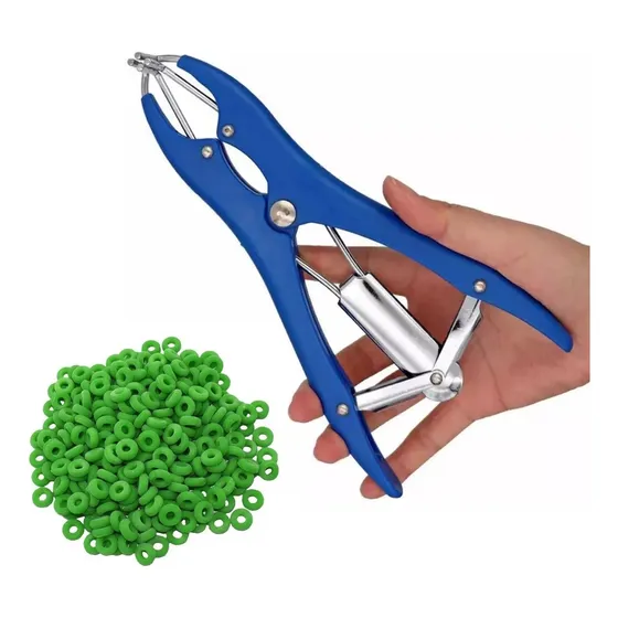 Alicate Elastrador Castração De Ovinos Caprinos C/ 100 Anéis