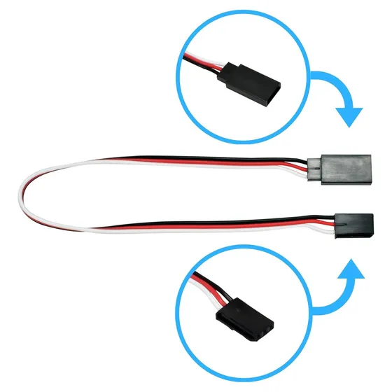 Servo Extensión Cable  Rc Modelo 19 Cm  Futaba Jr ( 1 ) Und