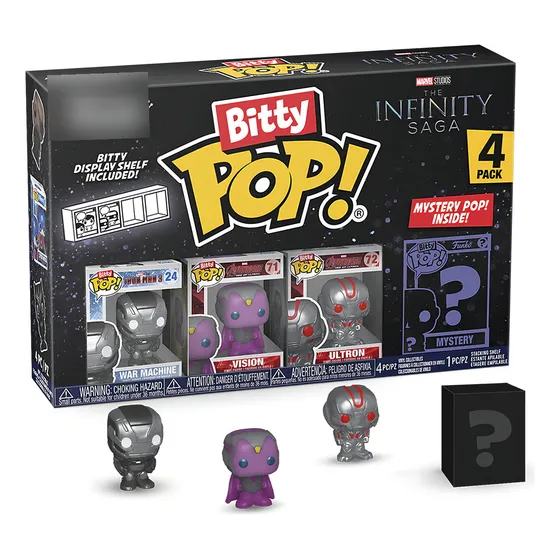 ¡Funko Bitty Pop! Marvel War Machine Vision Ultron + Surprise