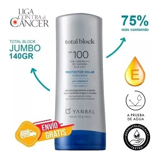 Protector Solar Yanbal Jumbo 140 Ml Cuidado Piel